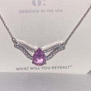 Bomb party Poised Perfect Necklace Orchid Purple Chalcedony 18" w/ 2.5" extender